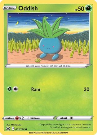 Oddish (1) Reverse Holofoil - Lost Origin