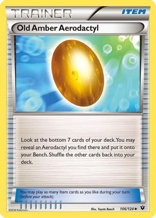 Old Amber Aerodactyl (106) - Fates Collide