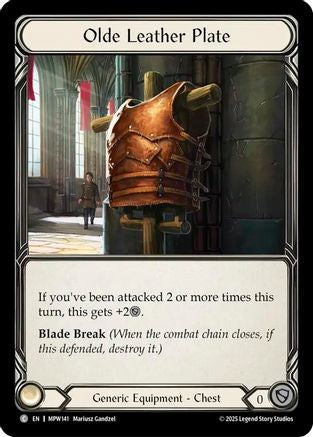Olde Leather Plate (MPW141) Cold Foil - Mastery Pack Warrior