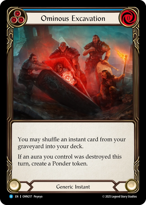 Ominous Excavation (OMN217) Rainbow Foil - Omens of the Third Age