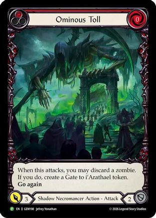 Ominous Toll (Extended Art) (GEM198) Rainbow Foil - GEM Pack
