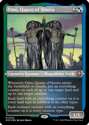 Omo, Queen of Vesuva (022) Etched Foil - Commander: Modern Horizons 3