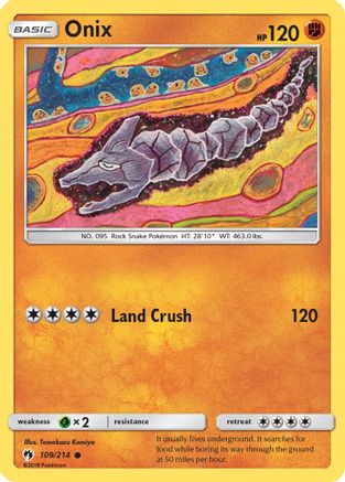 Onix (109) Reverse Holofoil - Lost Thunder