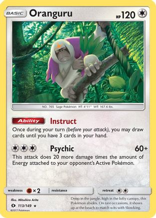 Oranguru (113) Reverse Holofoil - Sun & Moon
