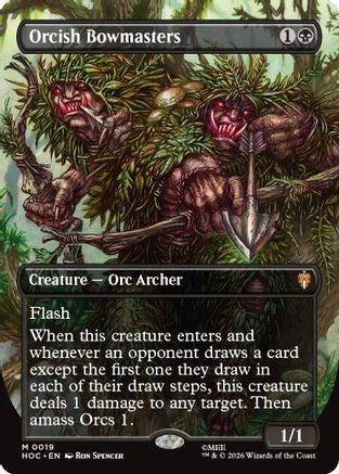 Orcish Bowmasters (Borderless) (019) Foil - The Hobbit: Eternal-Legal