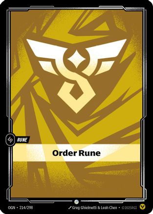 Order Rune (214) - Origins