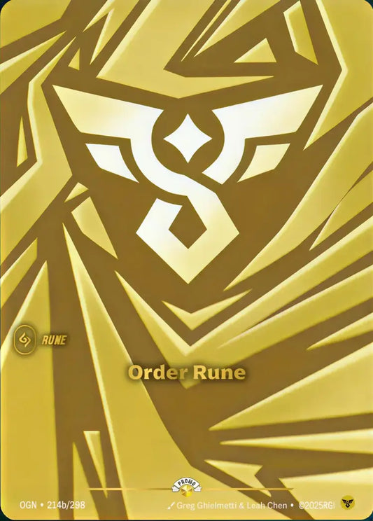 Order Rune (214b) Foil - Riftbound Promotional Cards