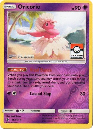 Oricorio (League Challenge) [2nd Place] (55) Reverse Holofoil - League & Championship Cards