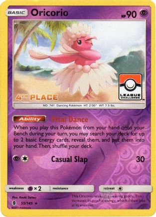 Oricorio (League Challenge) [4th Place] (55) Reverse Holofoil - League & Championship Cards