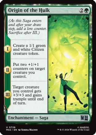 Origin of the Hulk (728) - Commander: Marvel Super Heroes