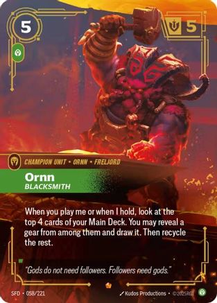 Ornn – Blacksmith (058) Foil - Spiritforged