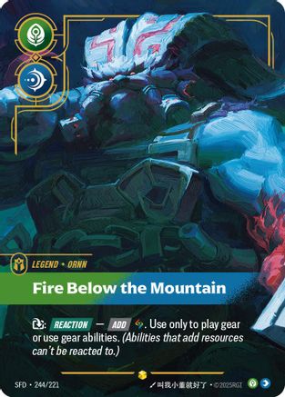 Ornn – Fire Below the Mountain (Overnumbered) (244) Foil - Spiritforged