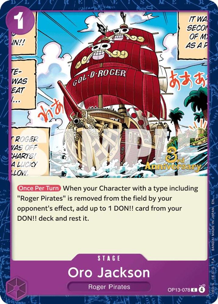 Oro Jackson (OP13-078) 3rd Anniversary Tournament Cards