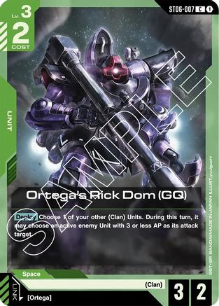 Ortega's Rick Dom (GQ) (ST06-007) - Starter Deck 06: Clan Unity
