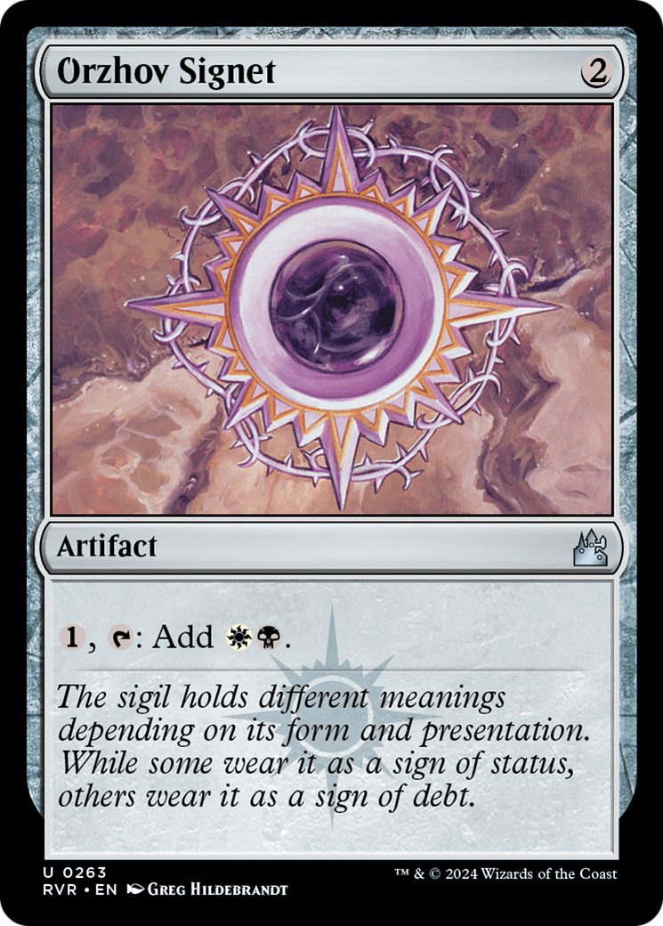 Orzhov Signet (263) Foil - Ravnica Remastered