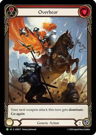 Overbear (Micro Text) (GEM217) Rainbow Foil - GEM Pack