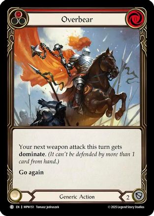 Overbear (Red) (MPW151) Rainbow Foil - Mastery Pack Warrior
