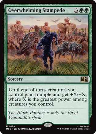 Overwhelming Stampede (178) Surge Foil - Commander: Marvel Super Heroes