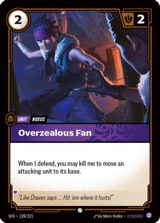 Overzealous Fan (128) Foil - Spiritforged
