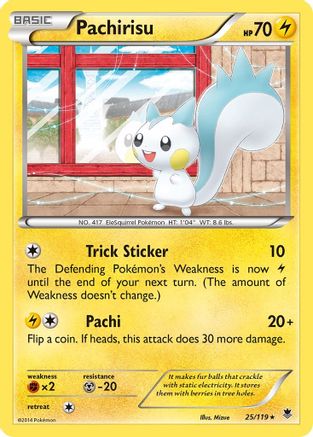 Pachirisu (25) Reverse Holofoil - Phantom Forces