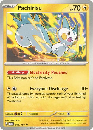 Pachirisu (68) Reverse Holofoil - Scarlet & Violet