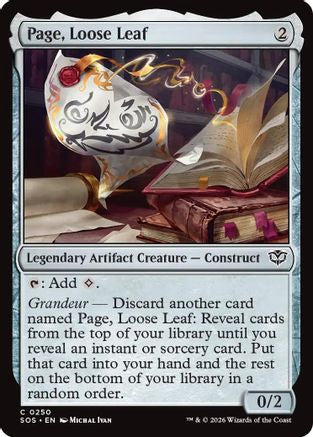 Page, Loose Leaf (250) - Secrets of Strixhaven