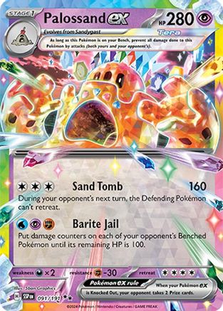 Palossand ex (91) Holofoil - Surging Sparks