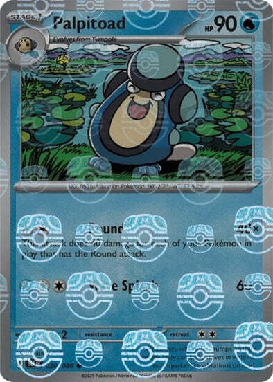Palpitoad (Master Ball Pattern) (20) Reverse Holofoil - Black Bolt