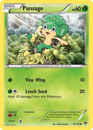 Pansage (10) Reverse Holofoil - XY Base Set