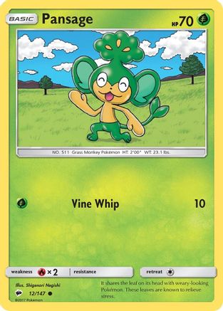 Pansage (12) - Burning Shadows