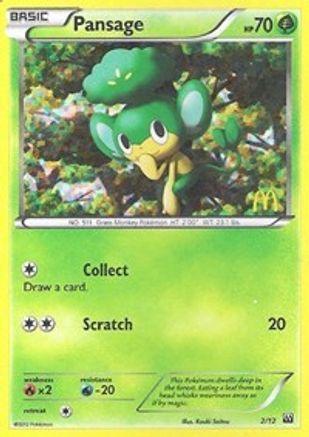 Pansage (2) Holofoil - McDonalds Promos 2012