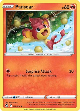 Pansear (37) Reverse Holofoil - Fusion Strike