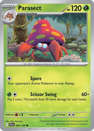 Parasect (5) Reverse Holofoil - Journey Together