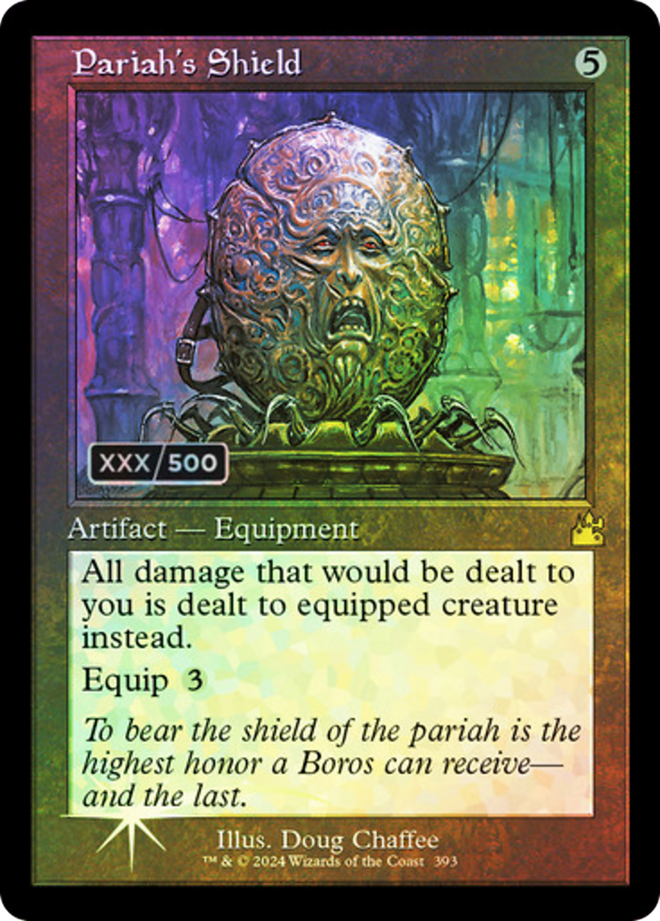 Pariah's Shield (Retro) (Serial Numbered) (393) Foil - Ravnica Remastered