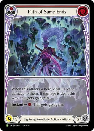 Path of Same Ends (Red) (Extended Art) (GEM155) Rainbow Foil - GEM Pack