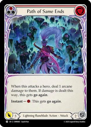 Path of Same Ends (Red) (OMN065) Rainbow Foil - Omens of the Third Age