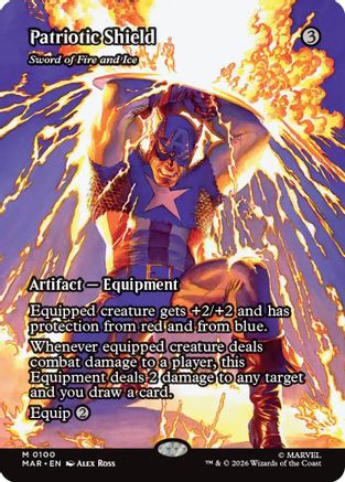 Patriotic Shield – Sword of Fire and Ice (100) - Marvel Universe