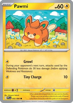 Pawmi (32) Reverse Holofoil - Phantasmal Flames