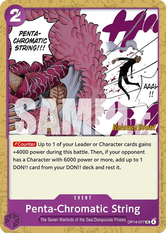 Penta-Chromatic String (OP14-077) Release Event Cards
