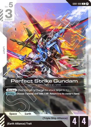 Perfect Strike Gundam (GD01-068) Holofoil - Edition Beta
