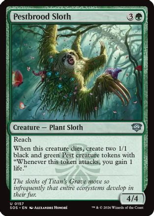 Pestbrood Sloth (157) Foil - Secrets of Strixhaven