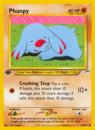 Phanpy (76) (1st Edition) - Neo Destiny