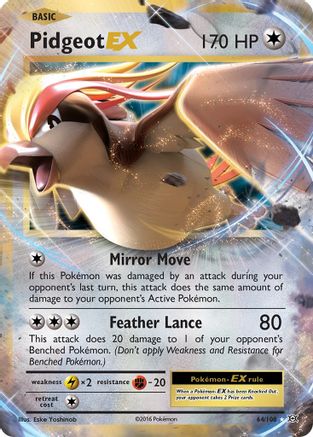 Pidgeot EX (64) Holofoil - Evolutions