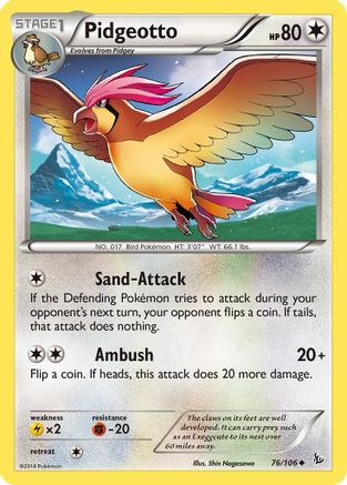 Pidgeotto (76) - Flashfire