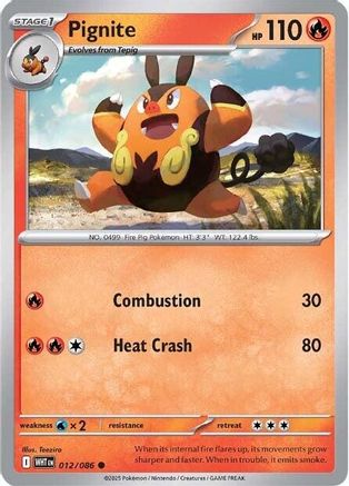Pignite (12) Reverse Holofoil - White Flare