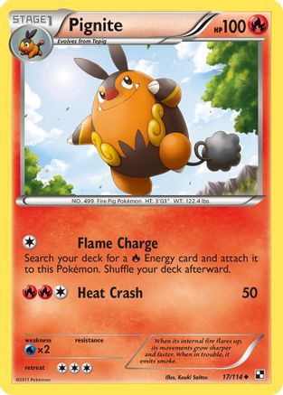 Pignite (17) Reverse Holofoil - Black & White