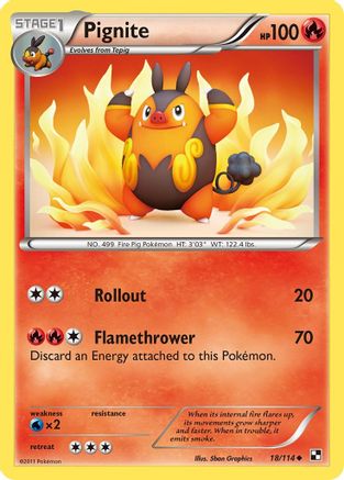 Pignite (18) Reverse Holofoil - Black & White