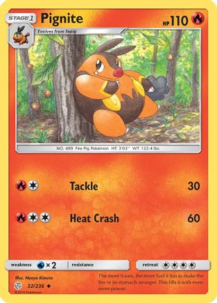 Pignite (32) Reverse Holofoil - Cosmic Eclipse