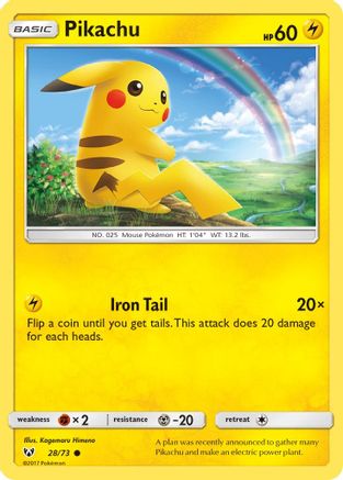 Pikachu (28) - Shining Legends