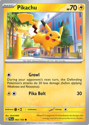 Pikachu (62) Reverse Holofoil - Paldea Evolved